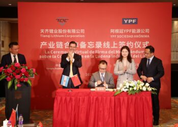 Una empresa china industrializará el litio junto a YPF